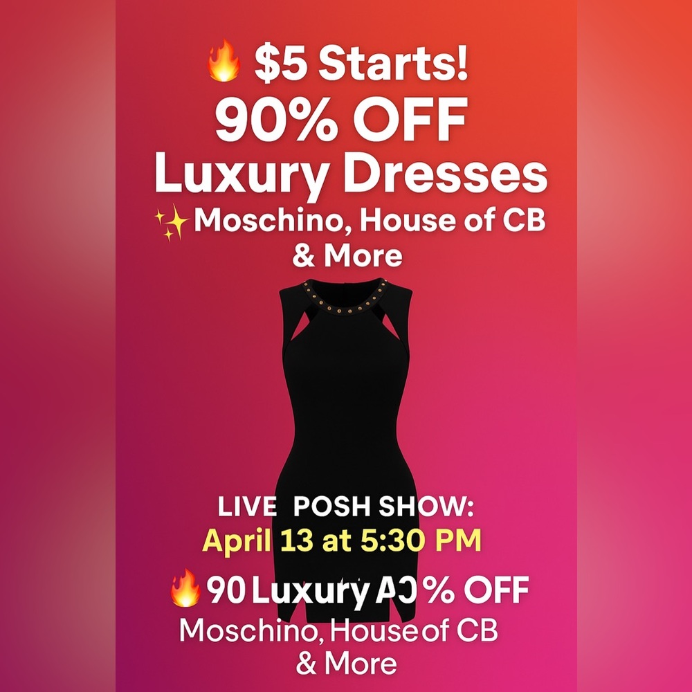 🔥90% OFF Luxe Dresses! $5 Starts | Moschino, BCBG, Show Tonight 5:30PM PST🔥